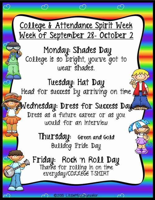 College & Attendance Spirit Week 